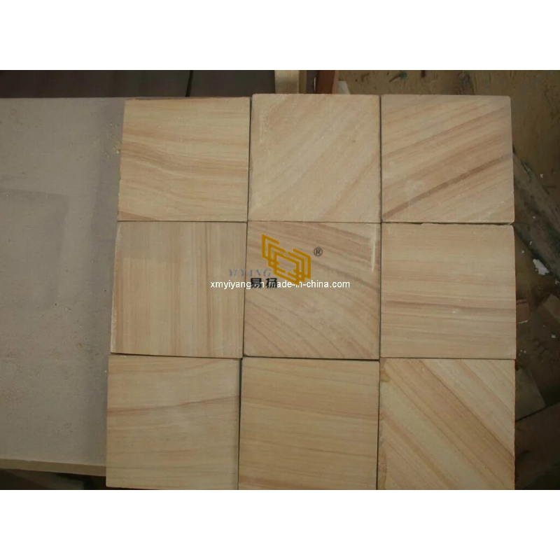 Wooden Yellow Sandstone for Floor/Wall/Tile/Building Materials