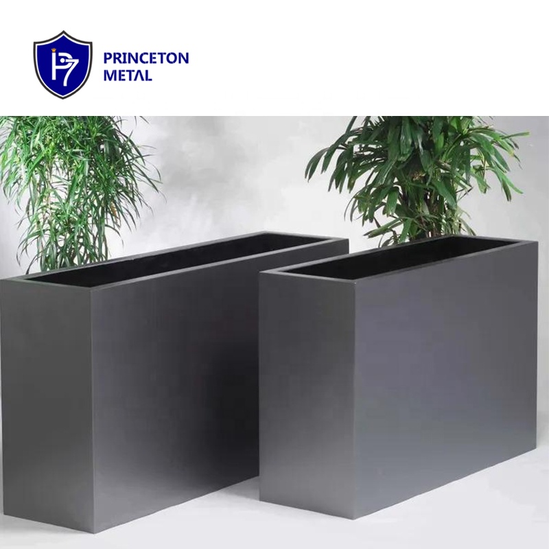 Кашпо алюминиевое квадратное уличное большое