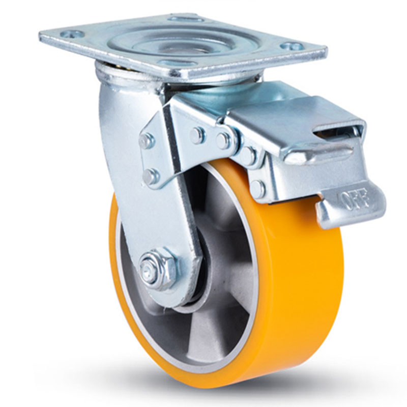 Stable Swivel Black Plate Mount Industrial Caster