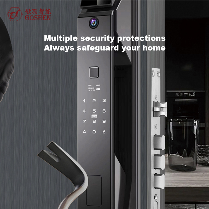 3D Face Recognition WiFi APP Cerradura Inteligente Key Password Card Fingerprint Digital Door Lock with Camera