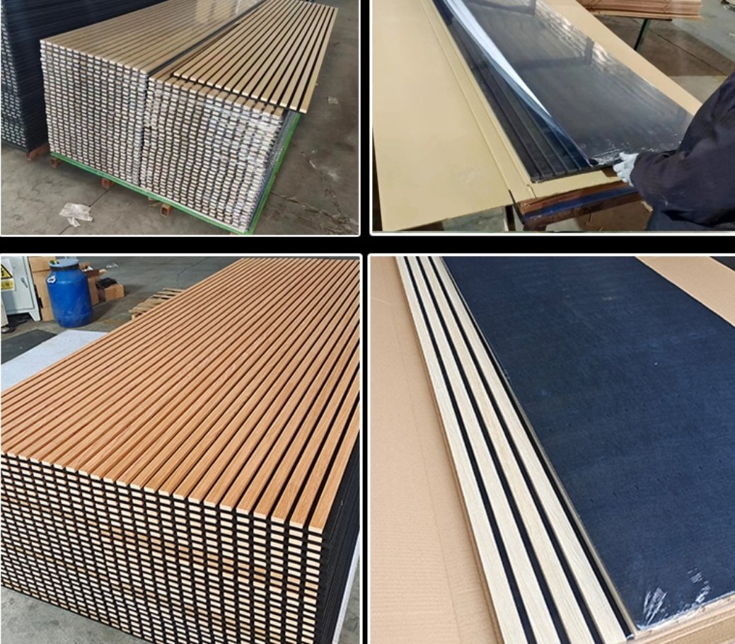 Factory Direct Slat MDF Art Acoustic Panel Veneer Acoustical Wall Cladding Panel