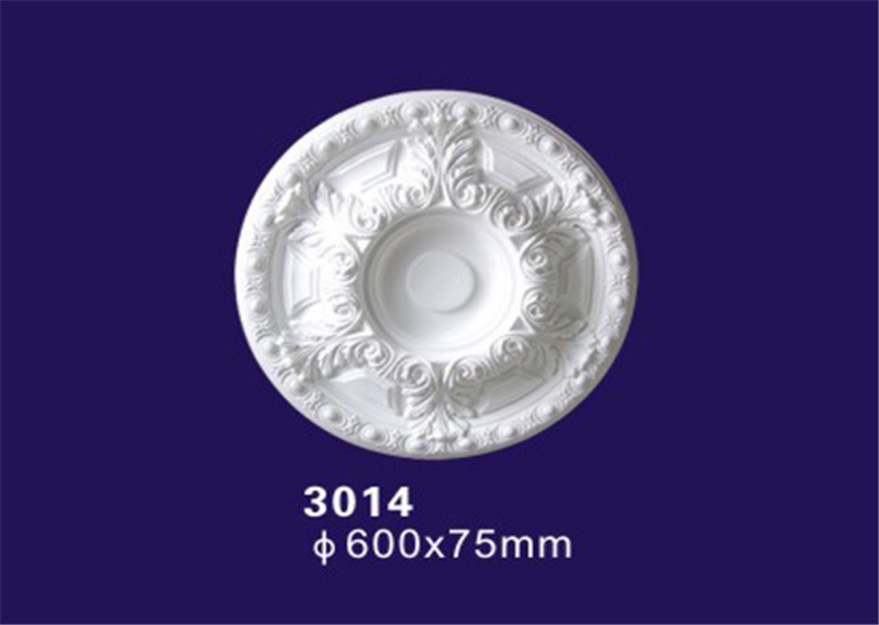 American Style Paintable Flat Ceiling Medallion for Roof Decoration