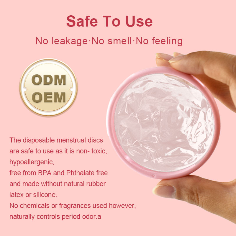 Customized Size Logo Manufacturer Soft Biodegradable Disposable Menstrual Disc