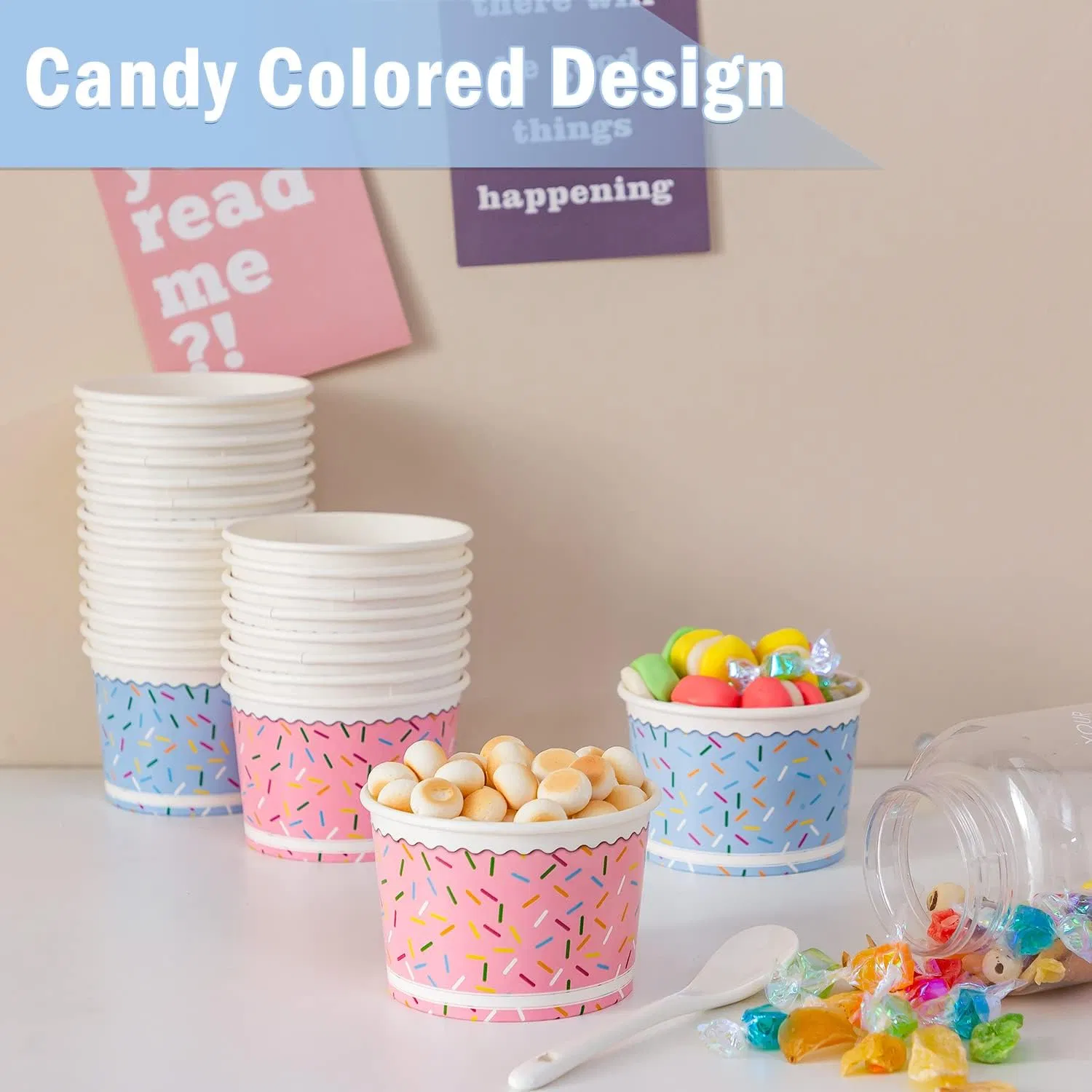 Round Kraft Take Away Paper Container Salad White Paper Disposable Microwave Safe Soup Bowl with Lid Cover for Stacking