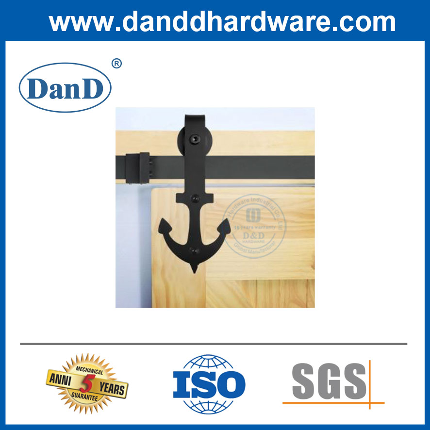 Modern Design Black Door Lock Set Slide and Barn Door Hardware