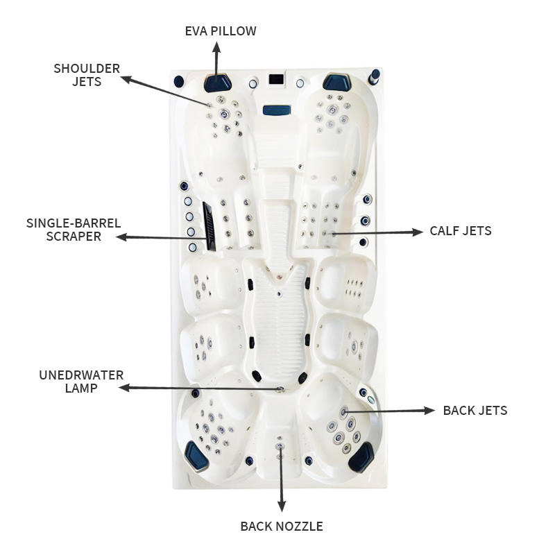 Best Offer Portable Massage Hot Tub SPA 10 Person Swim SPA with Large Seats for Villa Use