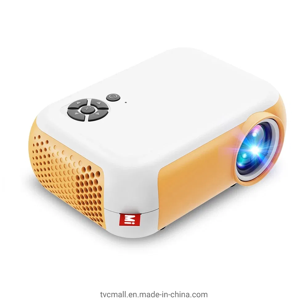 A10 480p Mini Projector LED Portable Compact Projector with HD/Audio out/USB/TF Card Ports for Home (CE RoHS FCC) - EU Plug