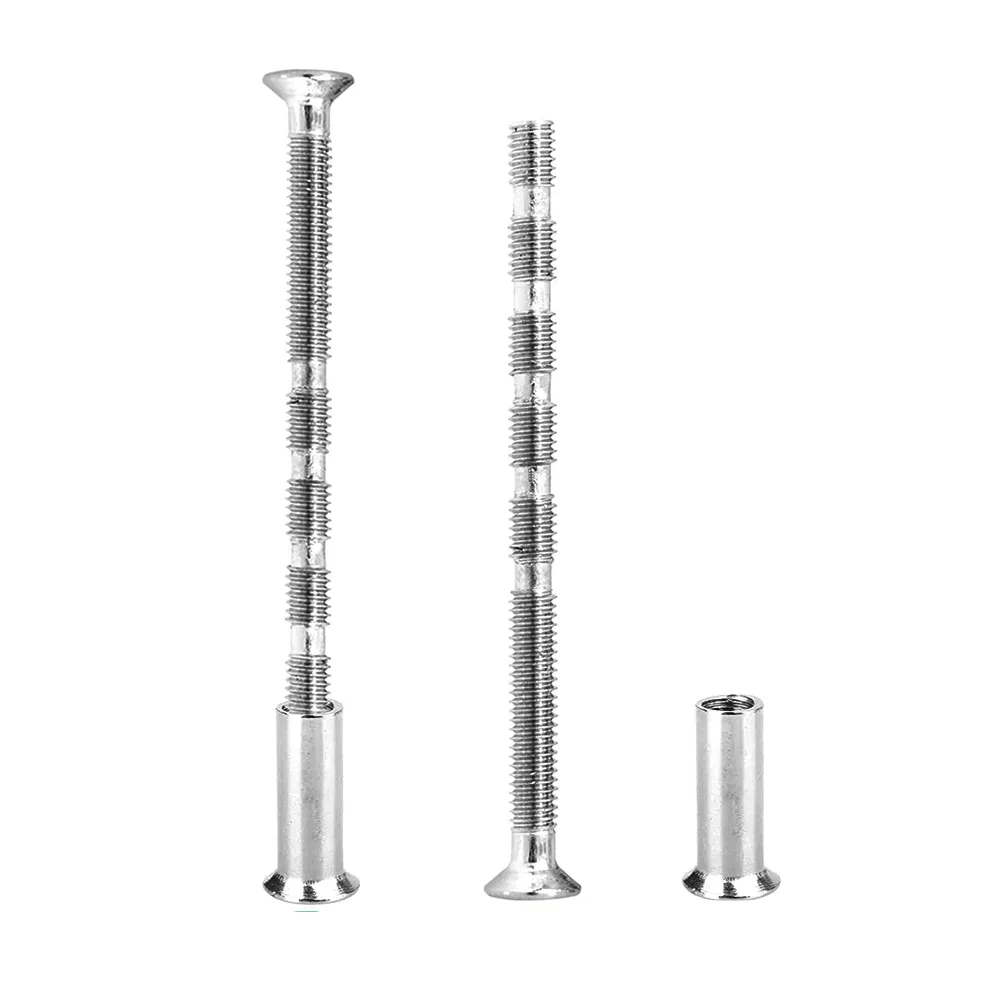 Fastener Factory Custom Adjustable Length Fixing Screw Connecting Bolts Plus Sleeves Metal Escutcheon Screws for Door Handle Lock