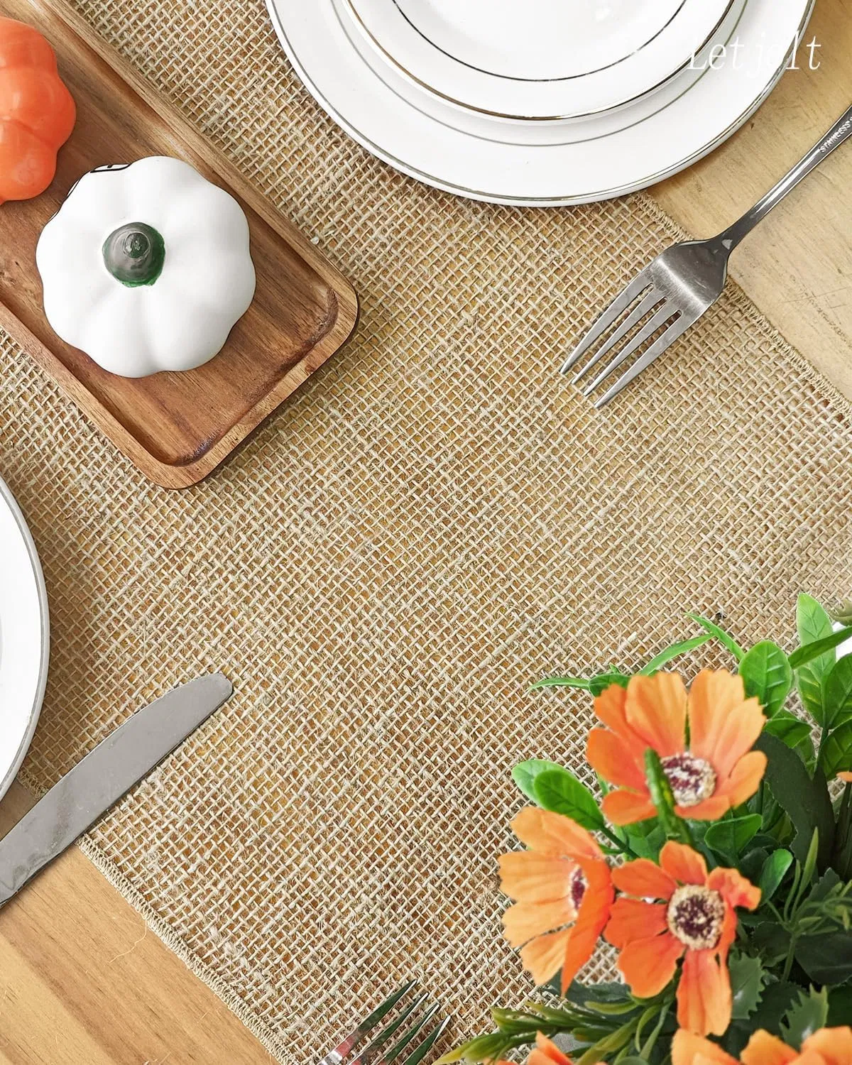 Burlap Table Runner 72 Inches Farmhouse Thanksgiving Table Runner Jute Table Runner Christmas Table Decor Jute Woven Fabric