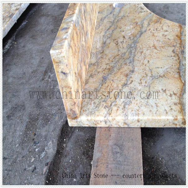 Chinese Golden Granite Bathroom Vanity Top Countertop