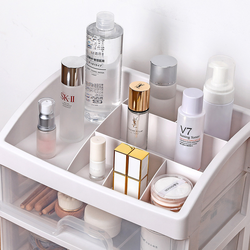 Desktop Cosmetic Storage Box Drawer Type Household Dust-Proof Storage Box Simple Transparent Shelf