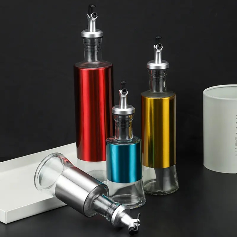 Prime Oil Dispenser Glass Bottle Vinegar Bottle 200ml 300ml 500ml Stainless Steel Olive Oil Dispenser