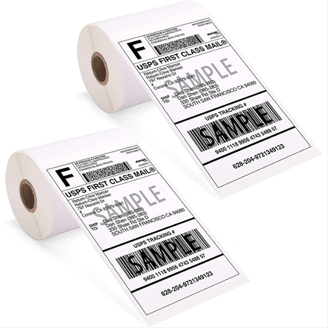 Large Roll Thermal Paper Raw Material Logistics Transportation Label Express Blank Printing Self-Adhesive Label Sticker
