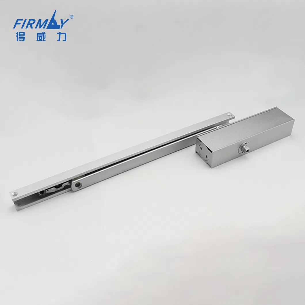 High Quality Aluminium Material Square Shape Hold Open Hardware Sliding Door Closer Factory