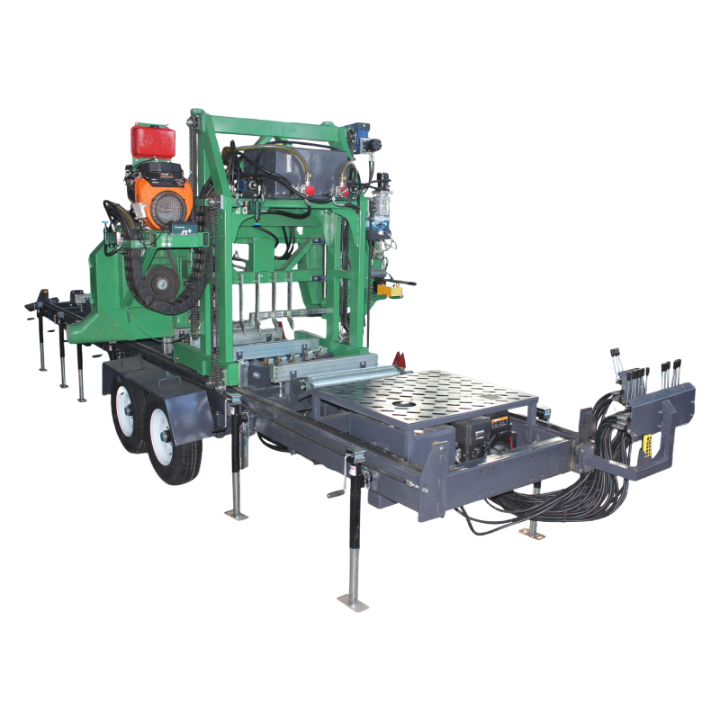 Ленточная пила по дереву лесопильная на прицепе мобильная