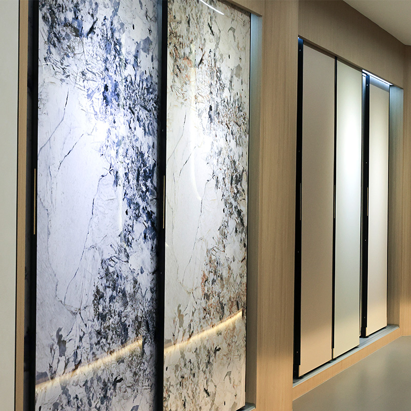 China Factory Hot Sale 1220mm Marble Effect WPC Panels with Pet Film Lamination