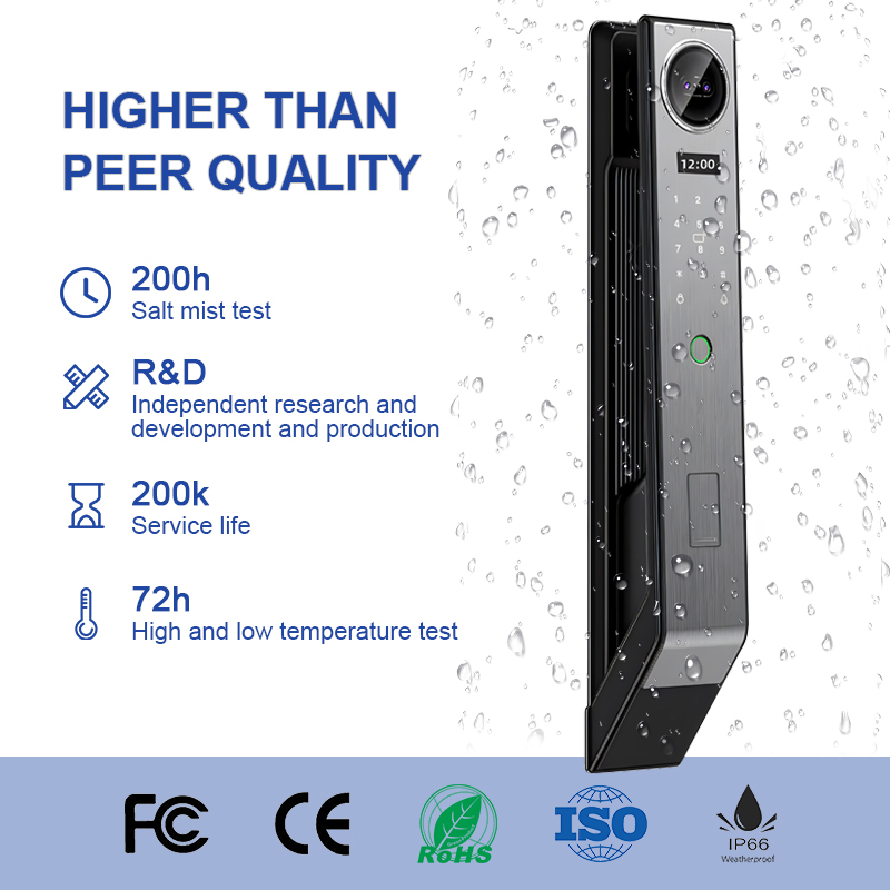 Factory Price Smart Locks Waterproof Fingerprint Recognition Biometric Door Lock