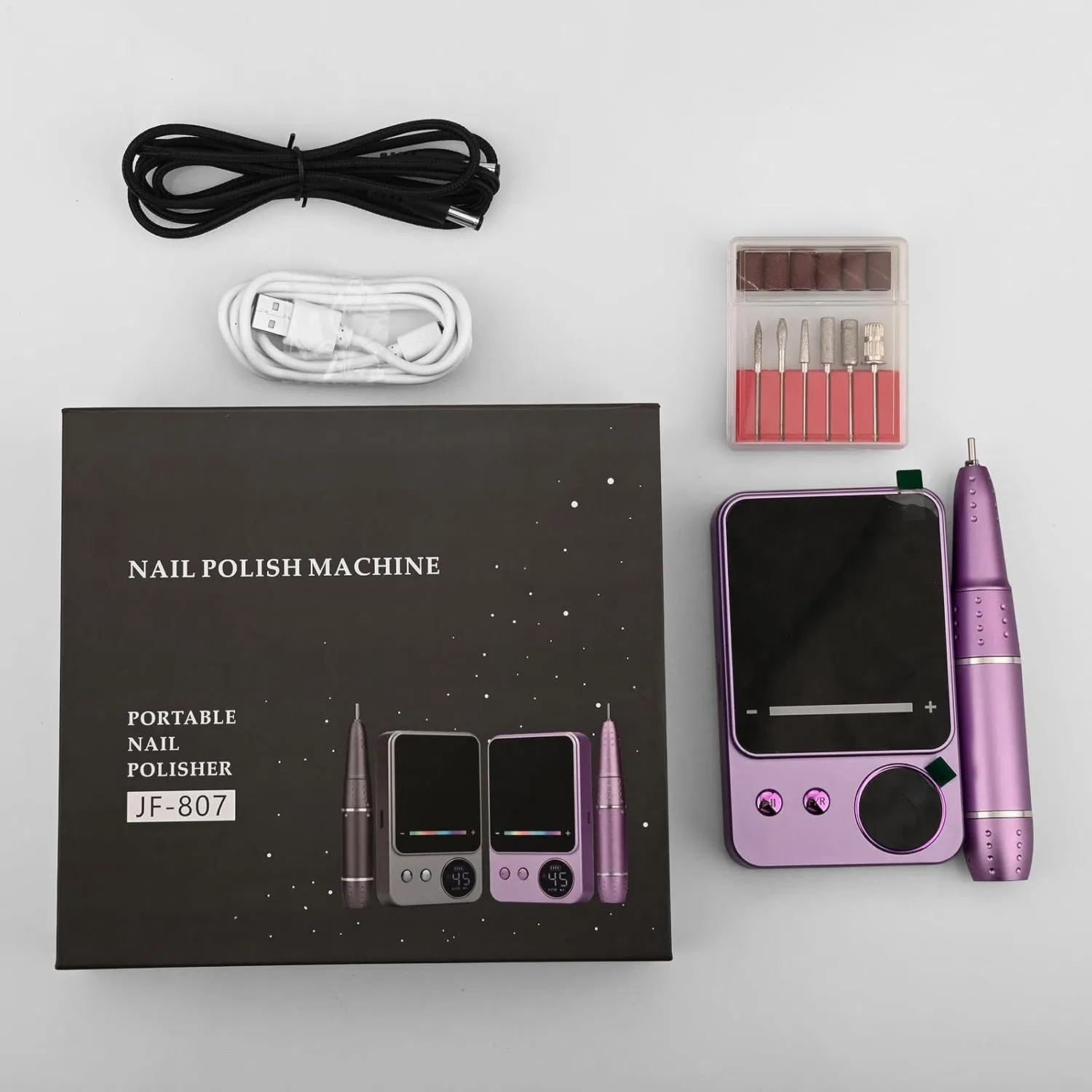 Professional 45000rpm Nail Drill 4000mAh High Capacity Rechargeable Electric Nail File