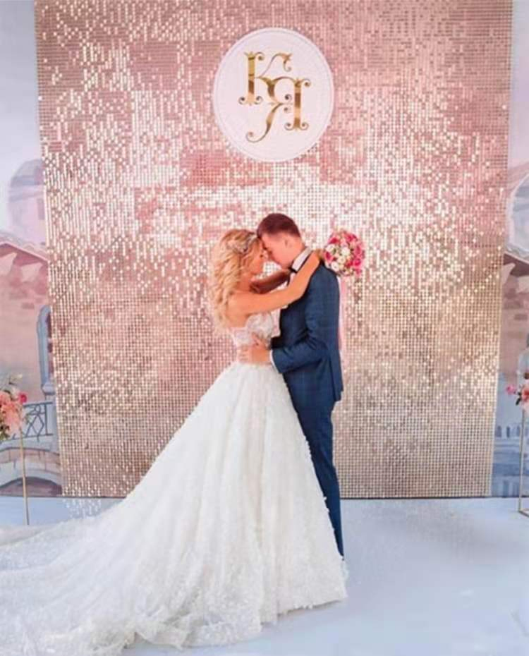 Hyc-Lb01 Pneumatic Board Sequins for Wedding Celebration Background Wall Birthday Party