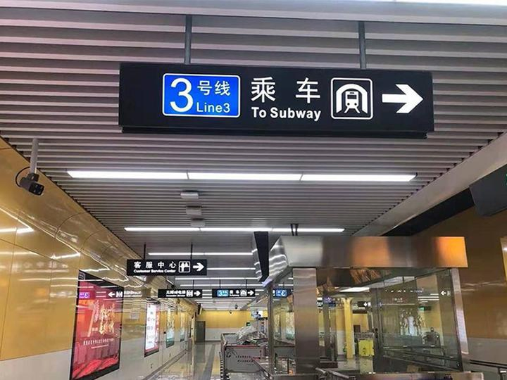 Subway Mall Floor Entrance Exit Aluminum LED Directory Wayfinding Hanging Sign