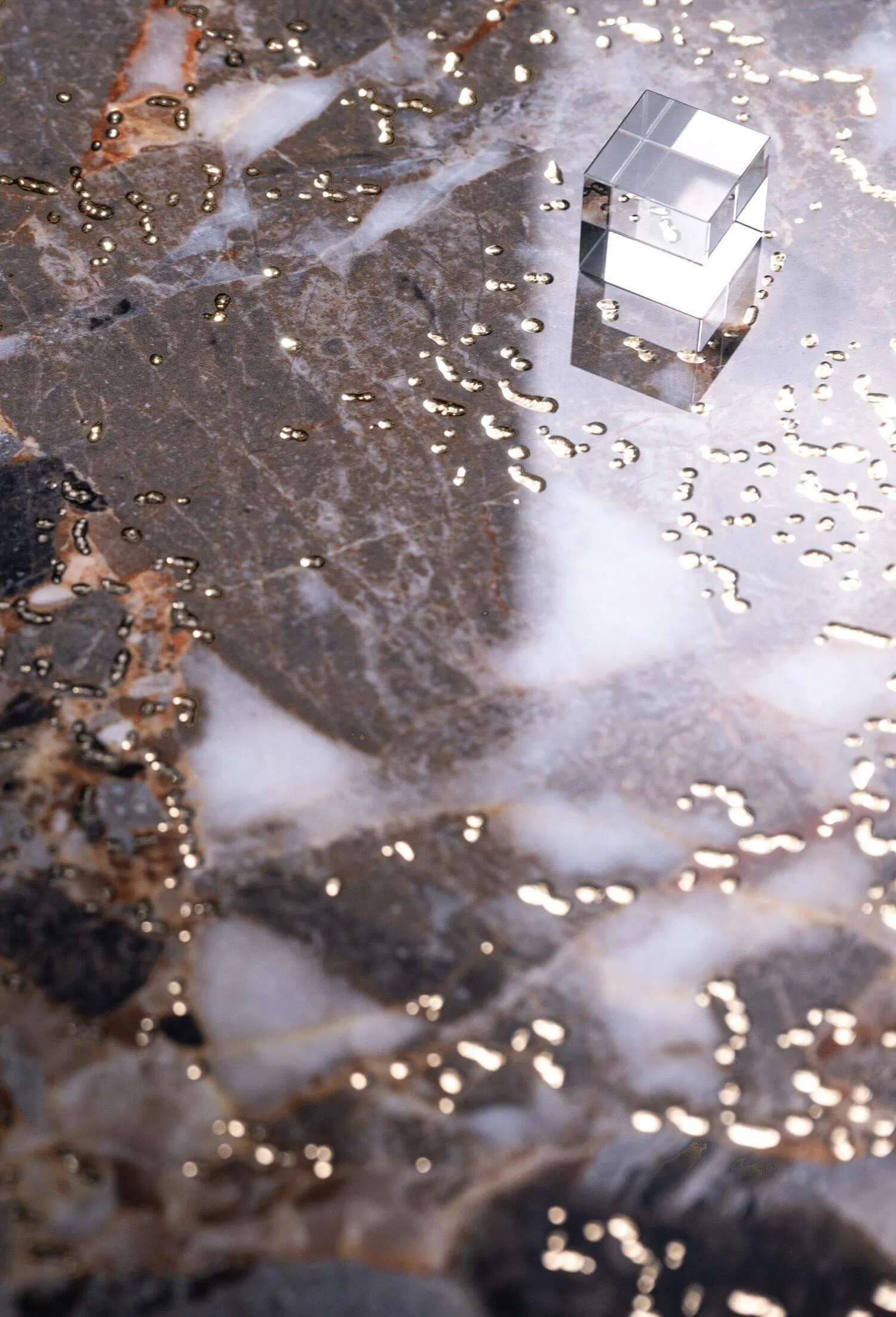 Золотистый мраморный фарфор для пола и стен 900x1800 мм