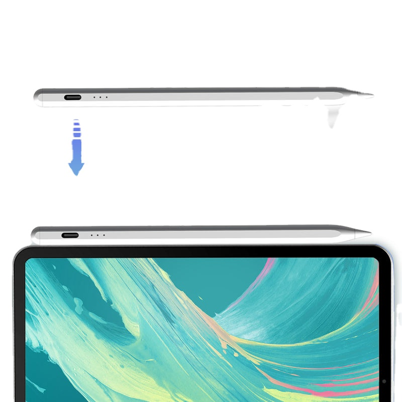 Universal Metal Passive Capacitive Touch Stylus Pen Magnetic Attraction Compatible Ios Android Phone Pad Tablet Laptop Mobile