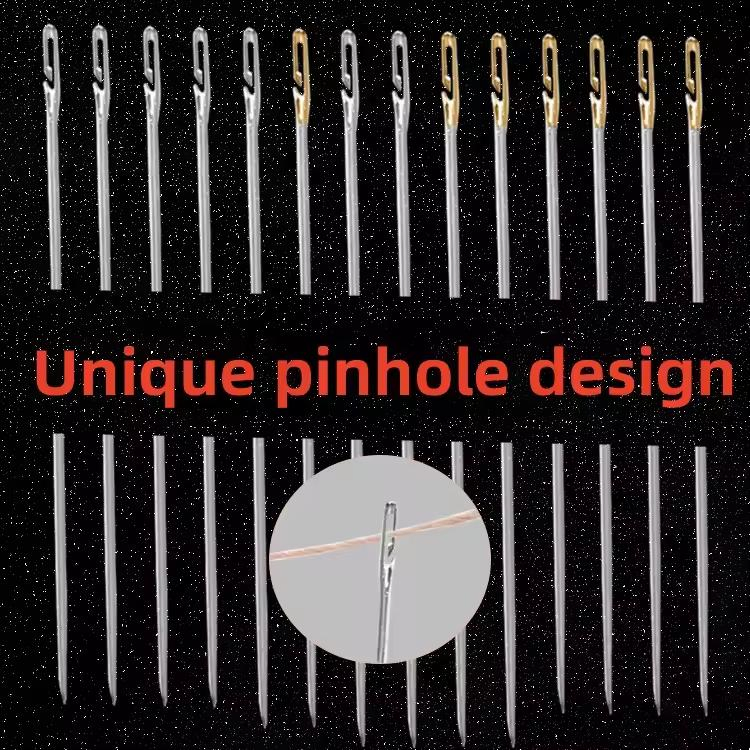 12PCS Sharp Sewing Self-Threading Needles Blind Needle House Hand Sewing Needles Set