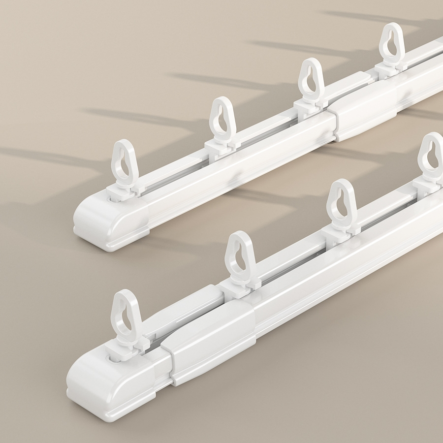 Modern Snake S-Wave Complete Ceiling Track with Accessories Extendable Track Rail