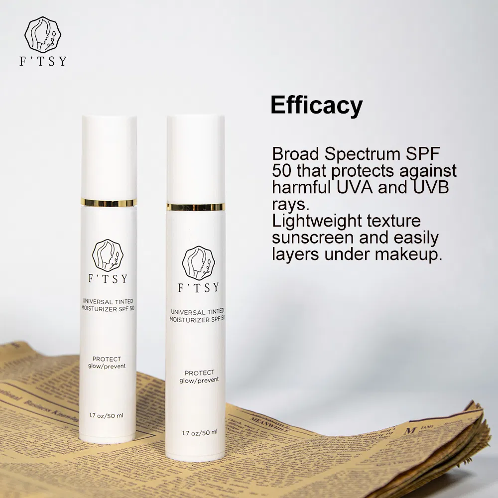 Tinted Glow Sunscreen Broad Spectrum Custom Logo SPF 40 Sunscreen Cream