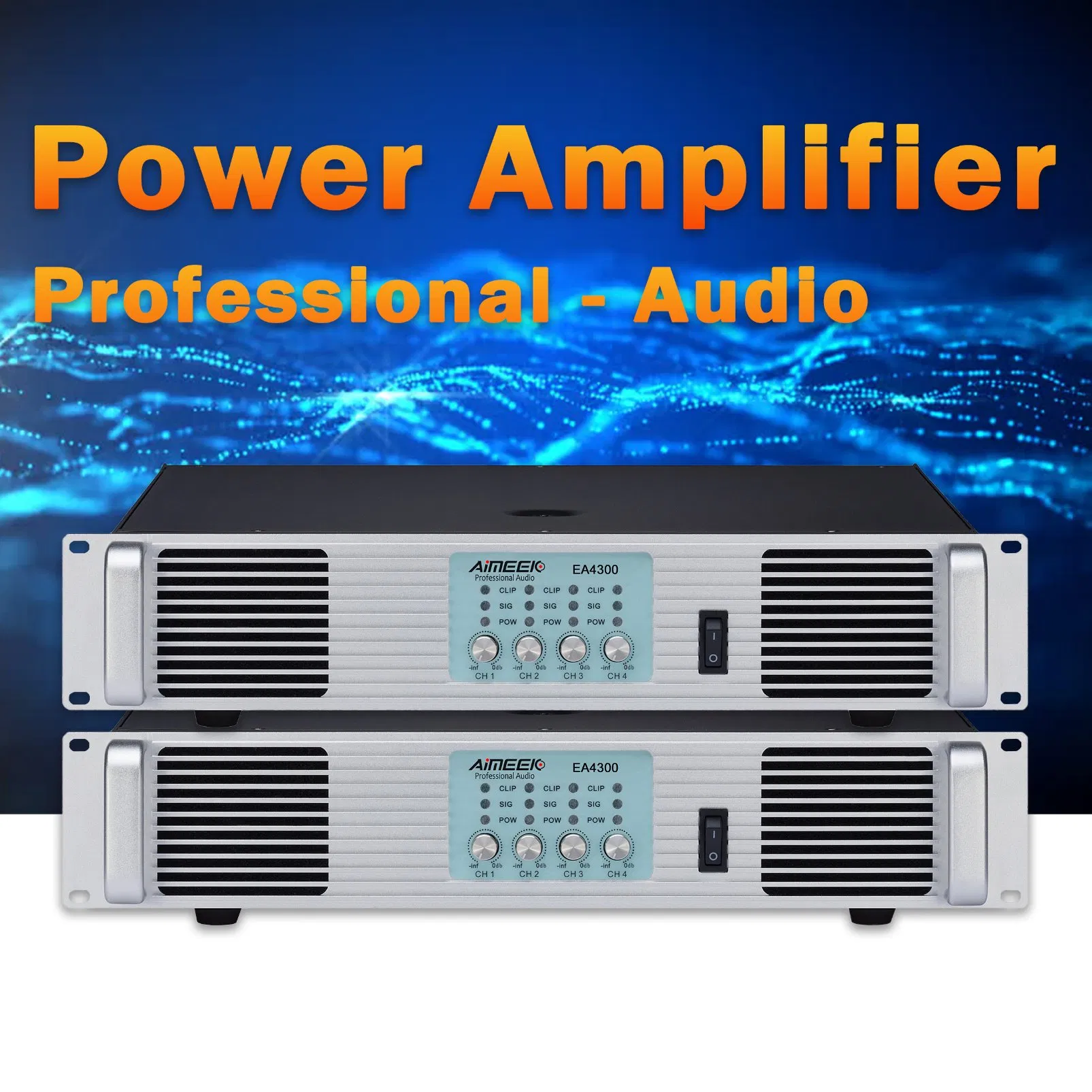 2024 PRO Audio Aimeek Audio 4 Channel Stereo Amplifier