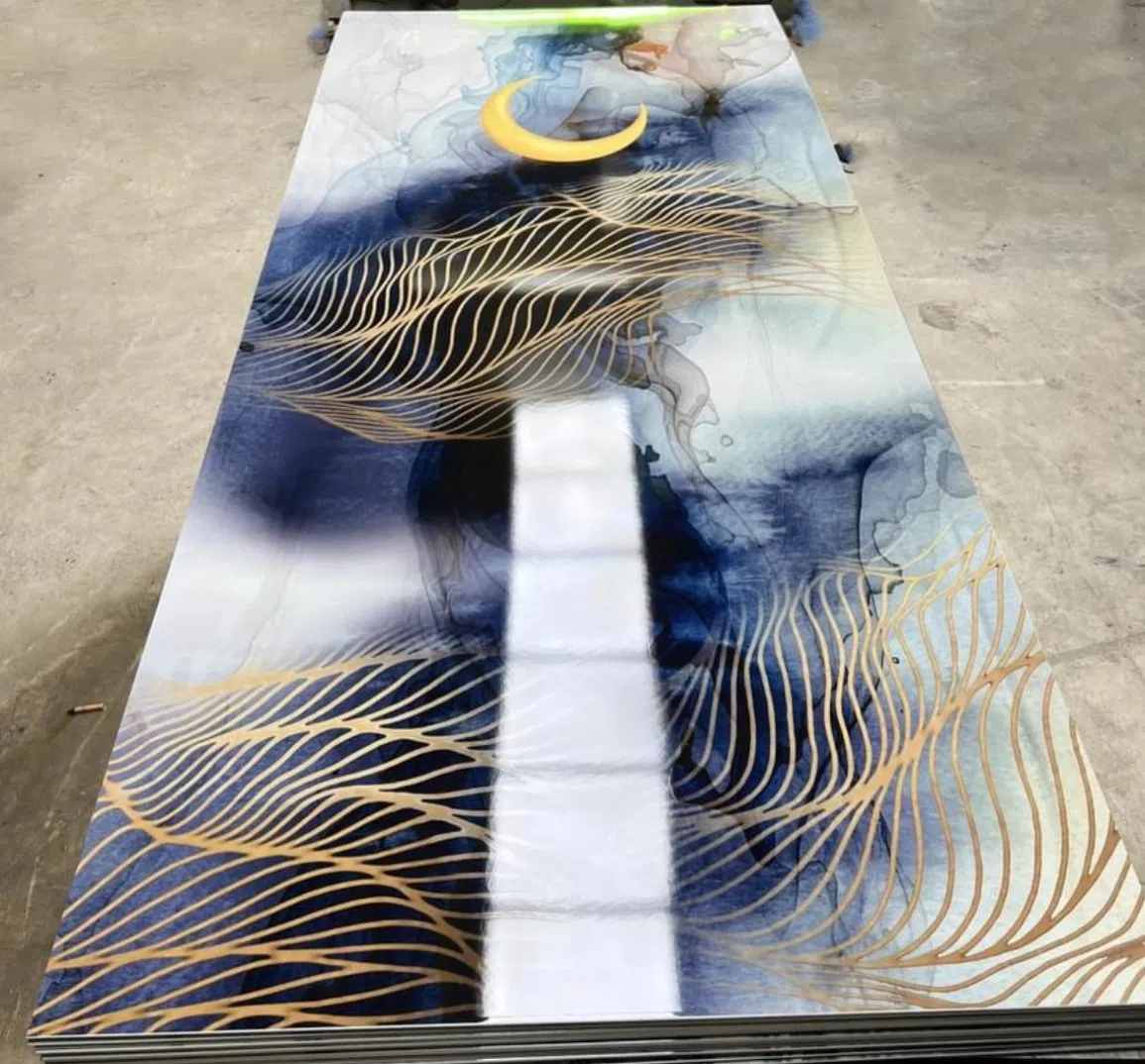 China Hot Selling Modern Waterproof Interior Decorative UV Wall Panels PVC Marble Sheet