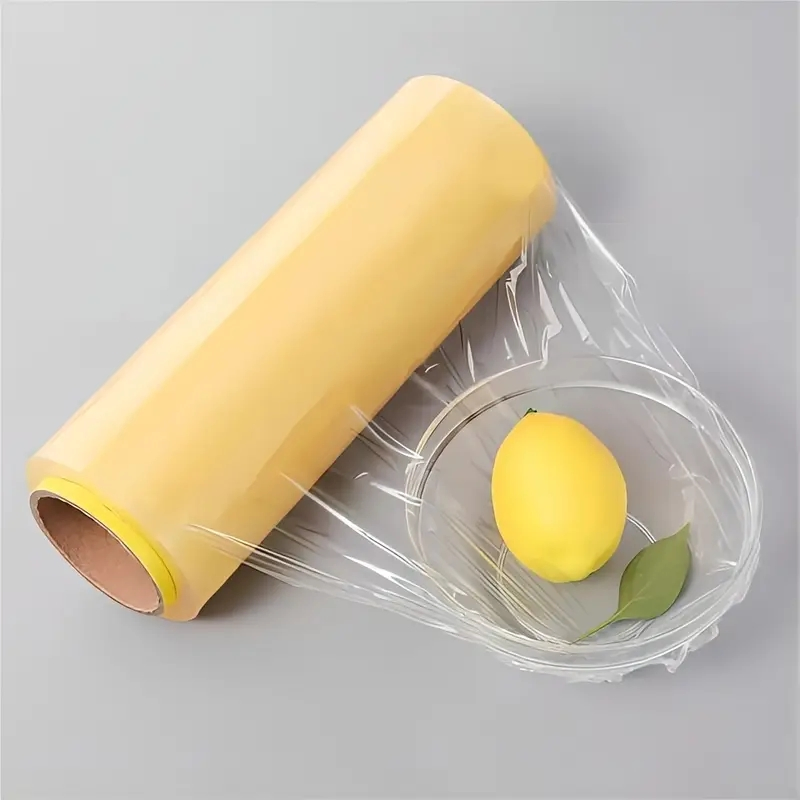 Food Wrapping PVC Stretch Cling Film Food Grade Transparent 13mic 2000m Jumbo Roll
