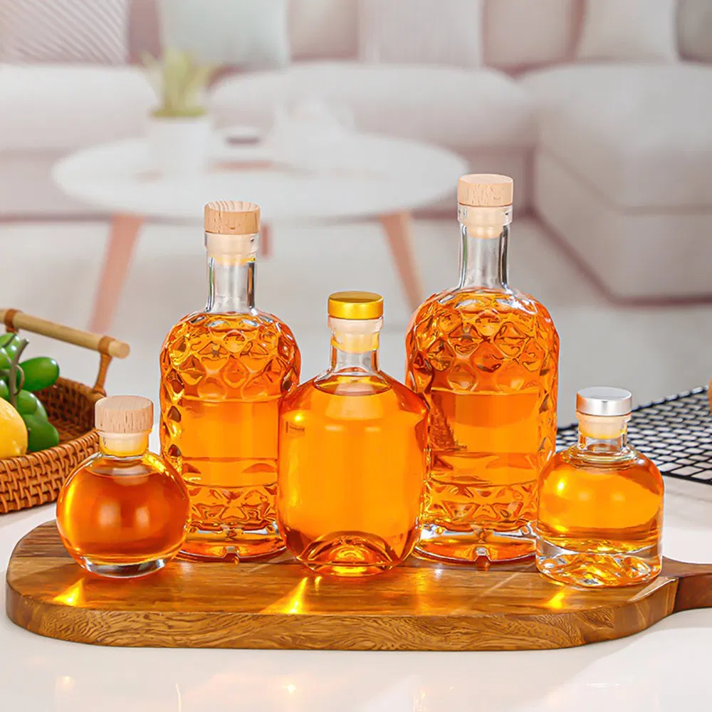 Customized Vodka Cork Glass 500ml Foreign Liquor Bottling Homemade Fruit Wine Bottle