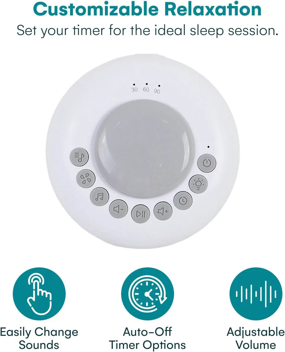 Custom Logo OEM/ODM 26 Soothing Sound Modes White Noise Machine for Baby Comfort