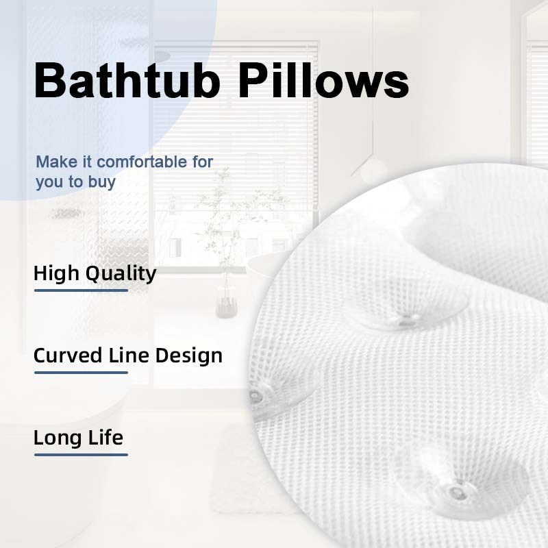 3D Mesh Waterproof Luxury Bath Pillow Cushion with Neck Support