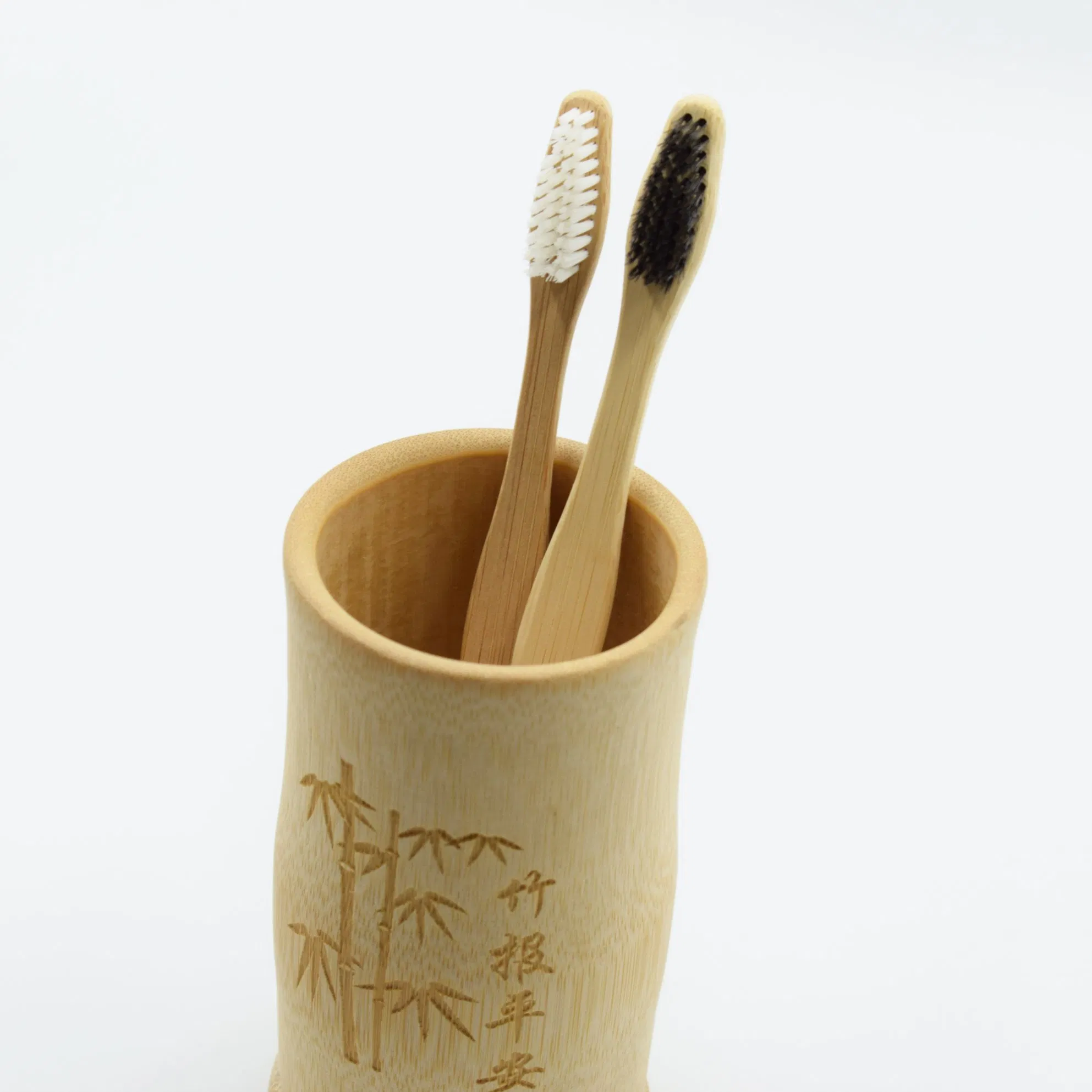 100% Biodegradable Soft Bristle Wooden Toothbrush Eco-Friendly Adult Bamboo Toothbrush for Sale