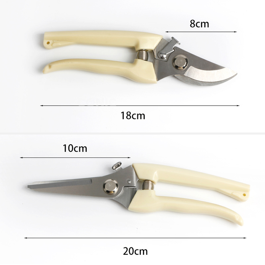 Stainless Steel Garden Scissors Grafting Tool Secateurs Tree Pruning Shears Garden Shears