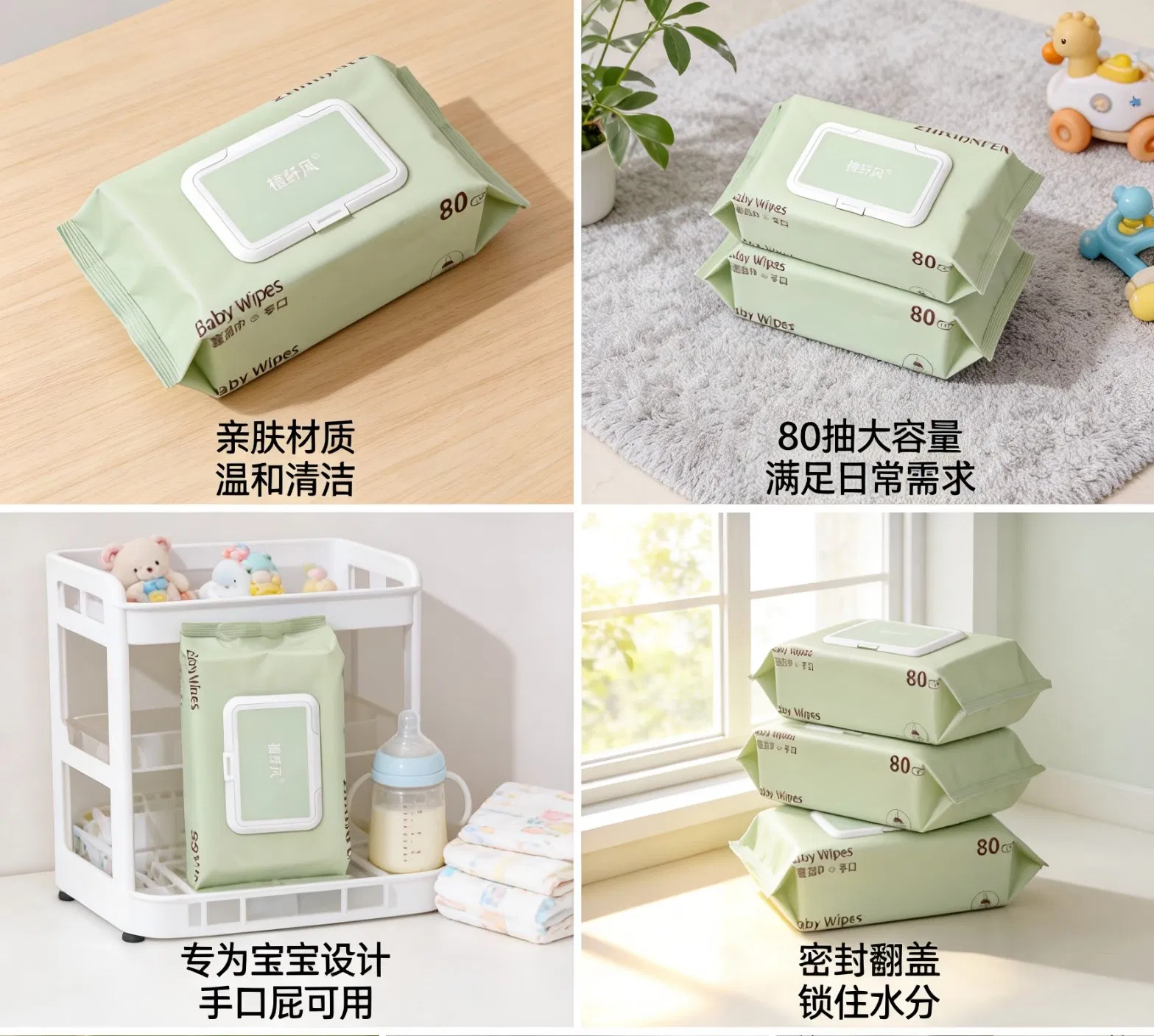 Sensitive Skin Baby Wipes: Soft Fragrance-Free Ultra-Absorbent and Natural