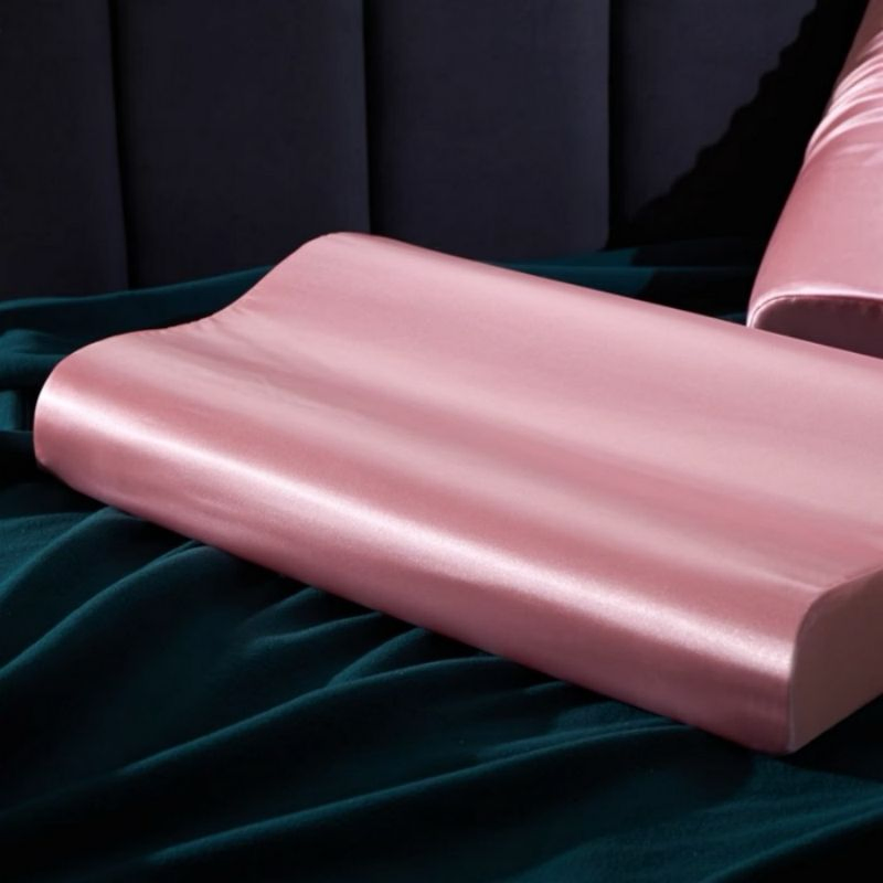 China Factory Zipper Style Washed 100% Ice Silk Pillow Cover Queen King Size Hot Sale Home Textile Bedding Silky Pillowcase with Custom Logo