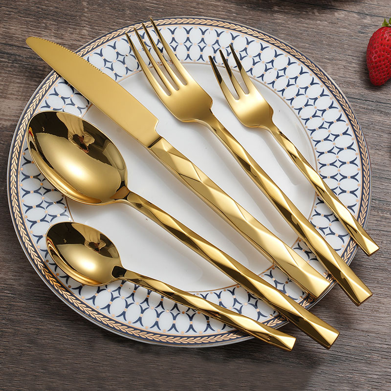 Premium Forged 304 Stainless Steel Cutlery Set - Knives, Forks, Spoons for Home & Hotel