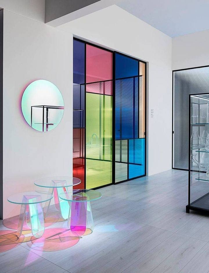 Sally Gradient Laminated 4+4mm Tempered Glass Shower Door