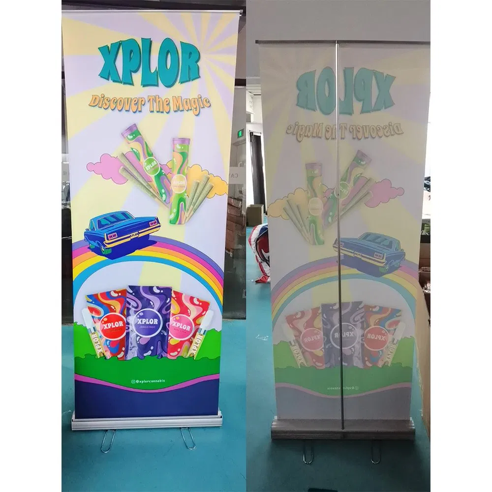 Retractable Standing Scrolling Full Color Custom Print Horizontal Roll up Banner