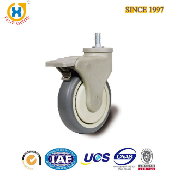 Medical Bed 5 Inch Caster Wheel with Brake High Quality Cabinet and Table Cater Wheel