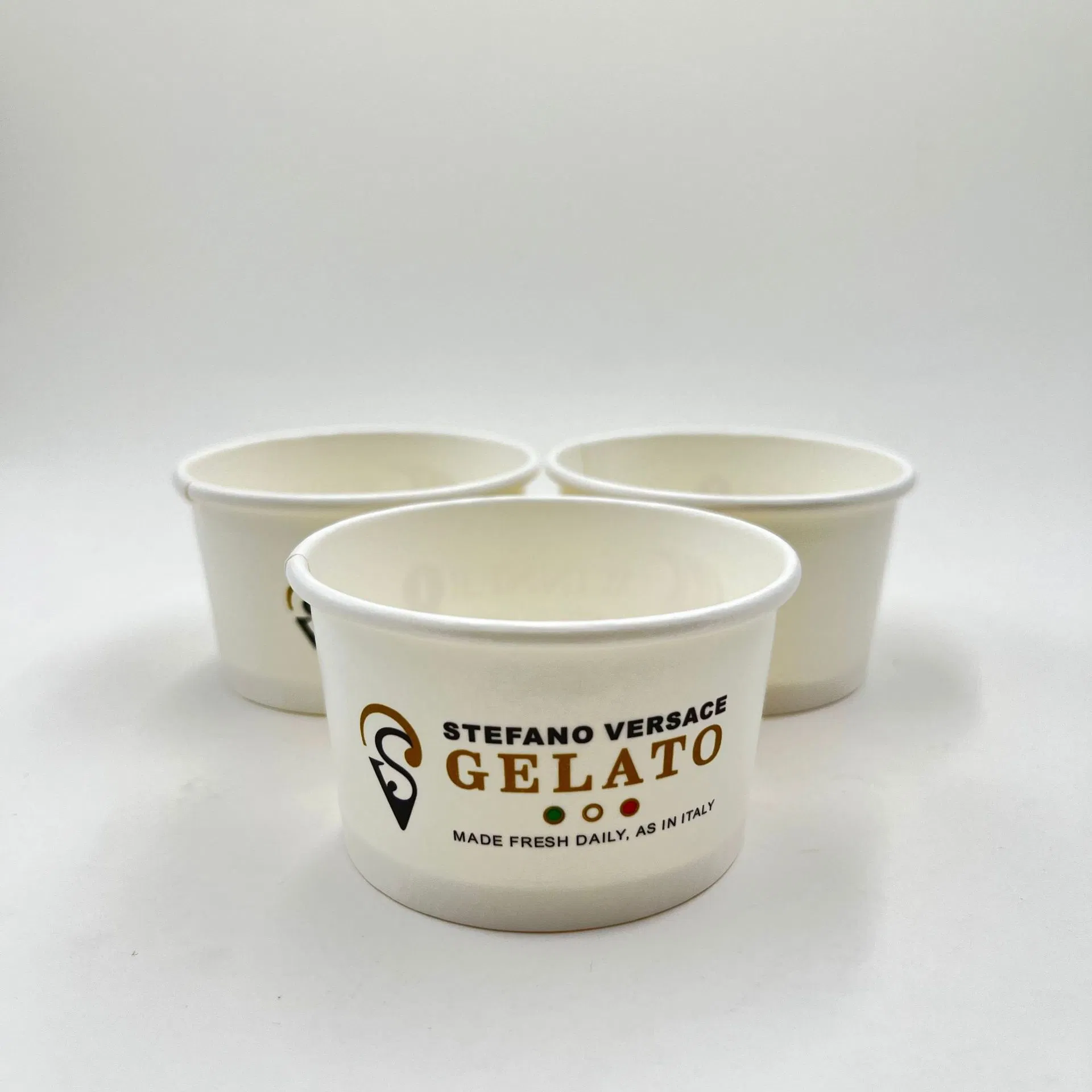 Бумажный стакан для сока и мороженого с двойными стенками