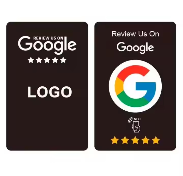Custom NFC Display Stand Card with Google Review Qr Code Support