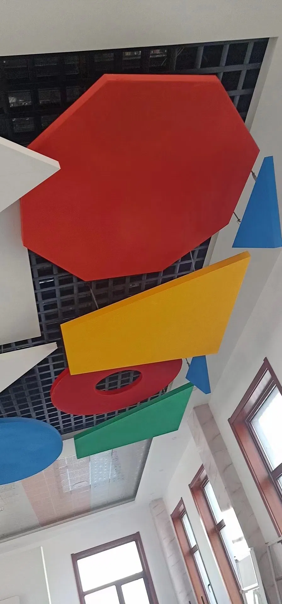 Various Shapes Hanging Suspended Ceiling Noise Reduction Panels Ceiling Decorative Fabric Ceiling Acoustic Panel