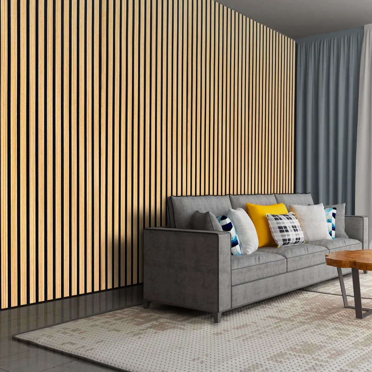 Th-Star Wall Covering Wood Veneer Felt Acoustic Panel CE Approved
