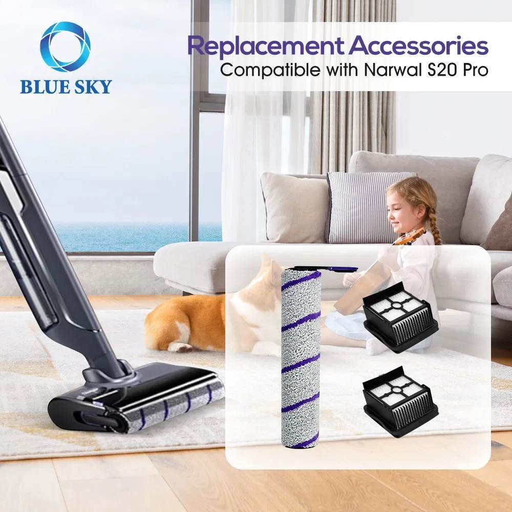 Roller Brush and HEPA Filter Replacement Kit for Narwal S20 PRO Robot Vacuum Cleaner, Robotic Vacuum Cleaner Parts