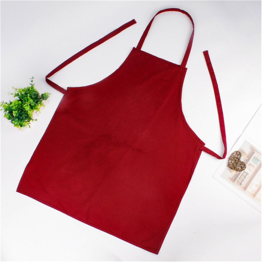 Guangzhou Manufacturer Cotton Blank Apron Dress Work Apron Customized Logo Printing Embroidery Cheap Price