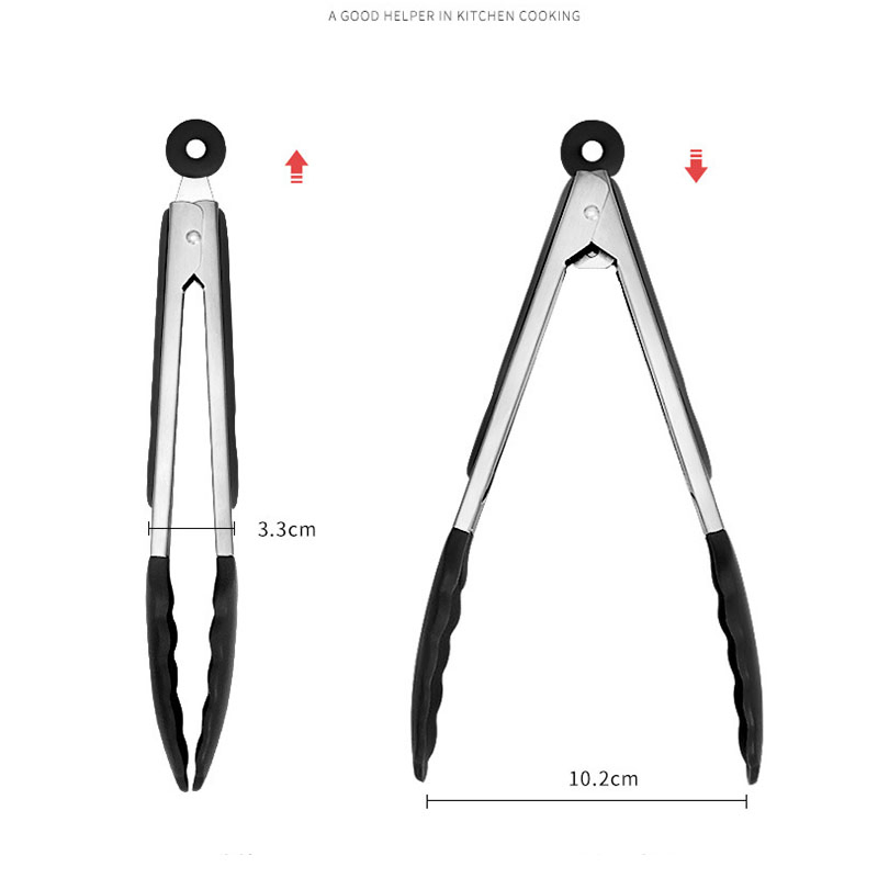 Stainless Steel Silicone Food Clip, Barbecue Clip, Kitchen Tool Clip
